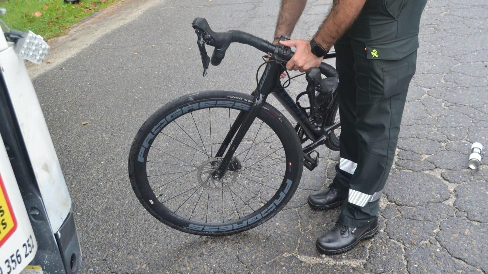 Estado en el que quedó la bicicleta.