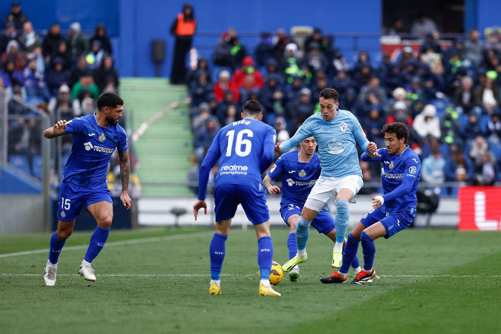 Partido entre el Getafe y el Celta.