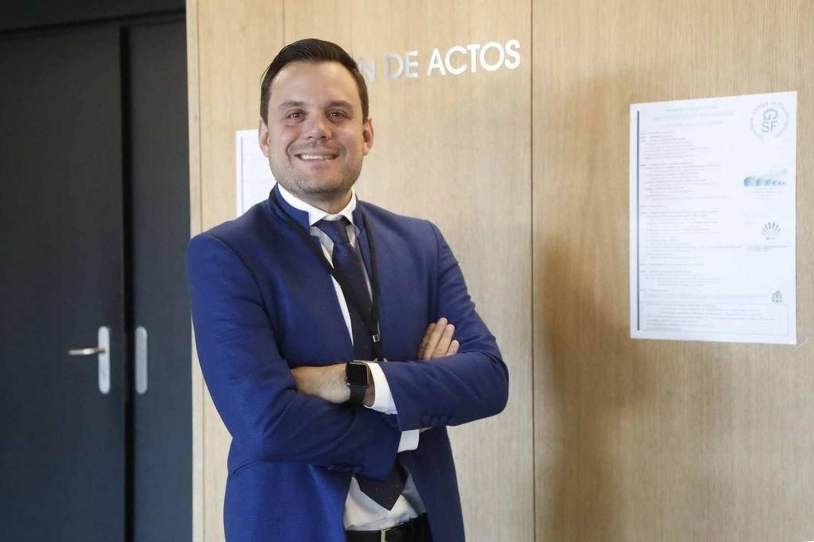 Eduardo Fondevila, ayer en el Álvaro Cunqueiro.