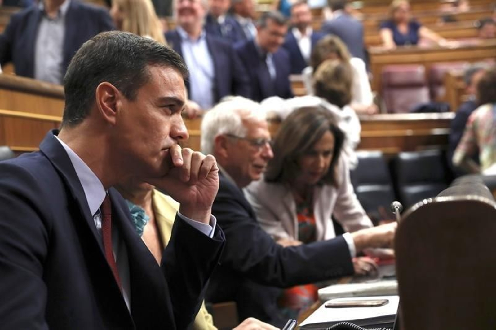 El candidato socialista a la Presidencia del Gobierno, Pedro Sánchez