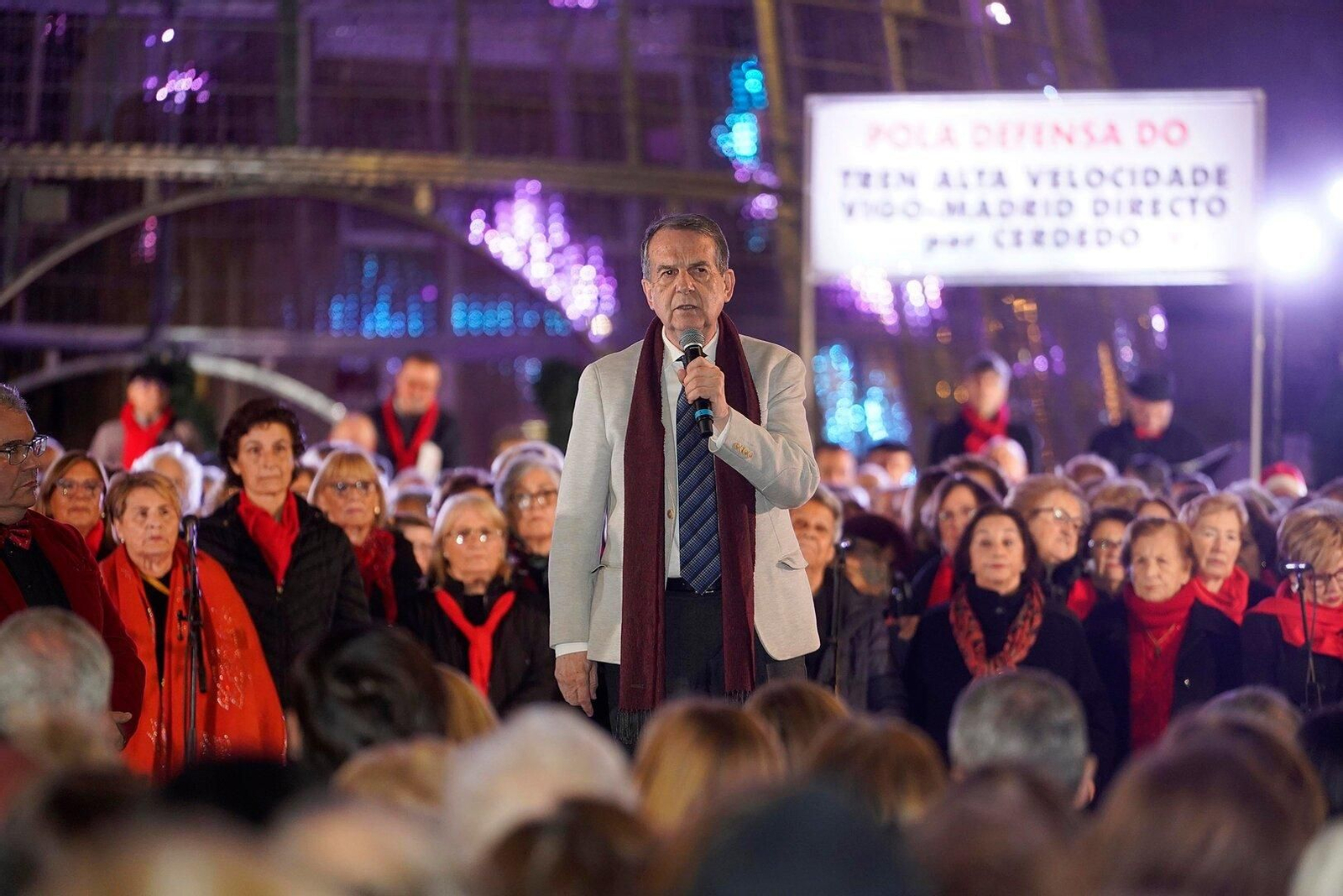 Abel Caballero en el concierto protesta de Acopovi.