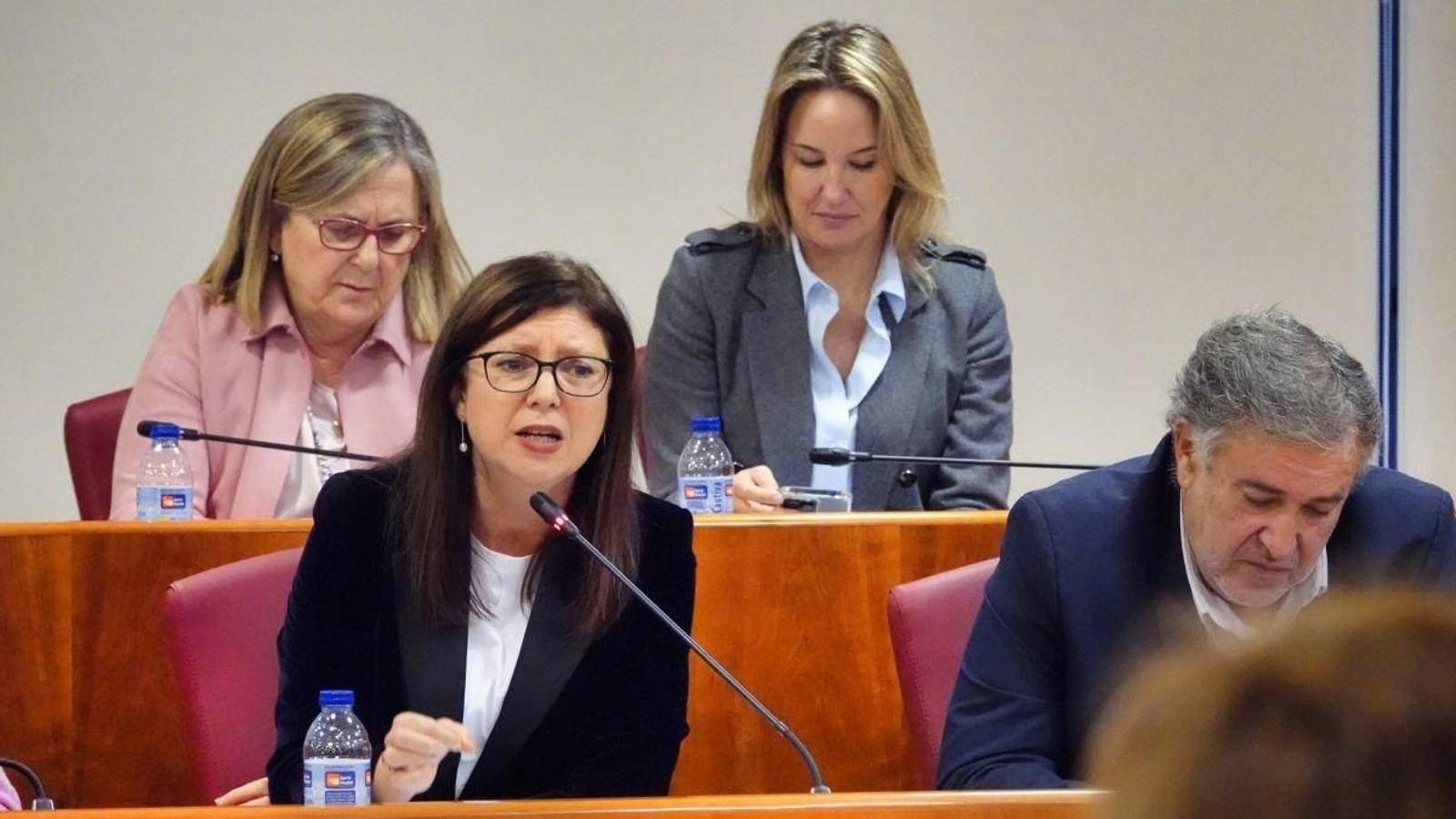 La edil de Urbanismo, María José Caride, ayer en el pleno defendiendo el nuvo Plan.