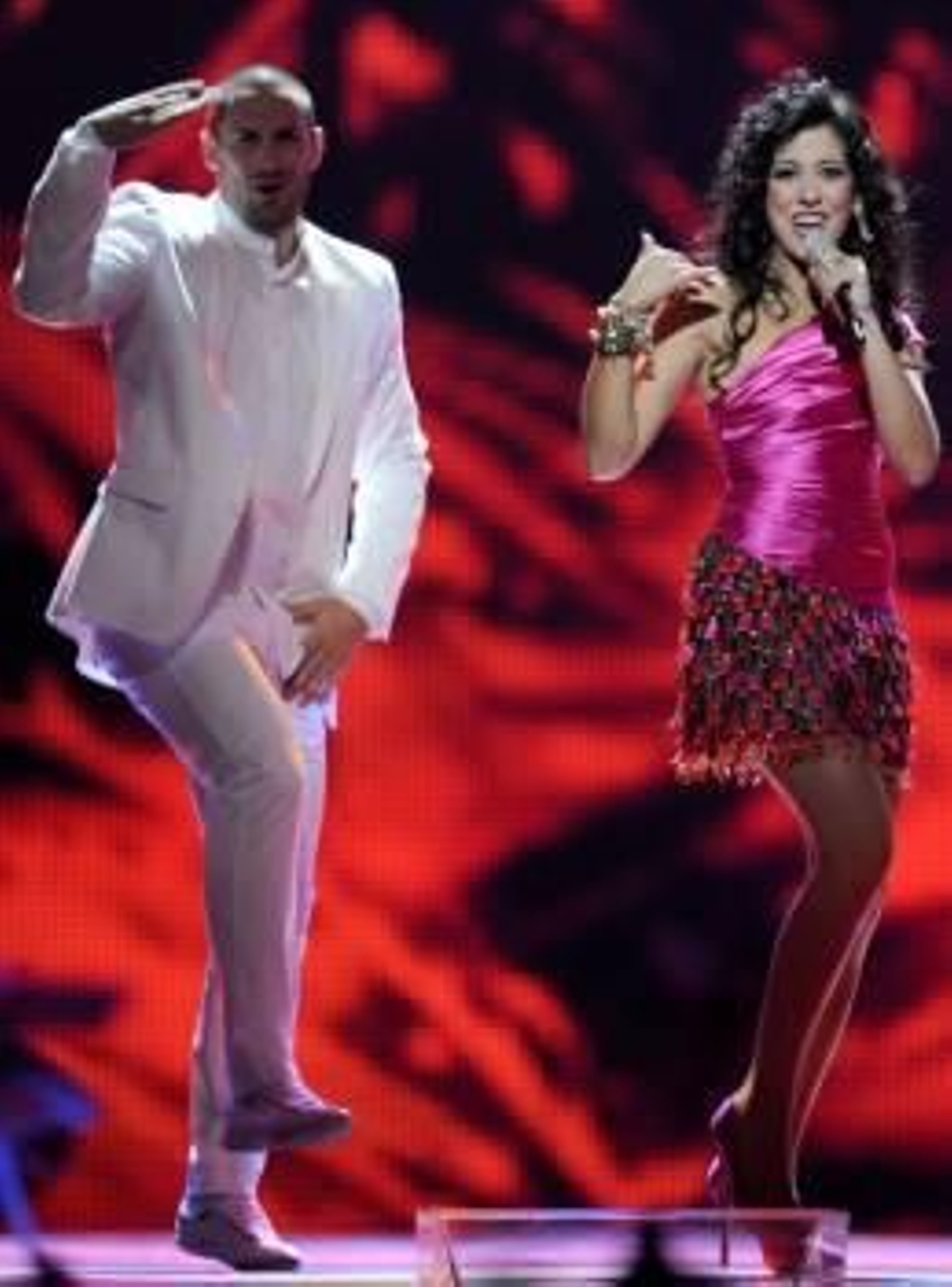 La cantante gallega interpreta su canción durante el festival. (Foto: J. Carstensen)