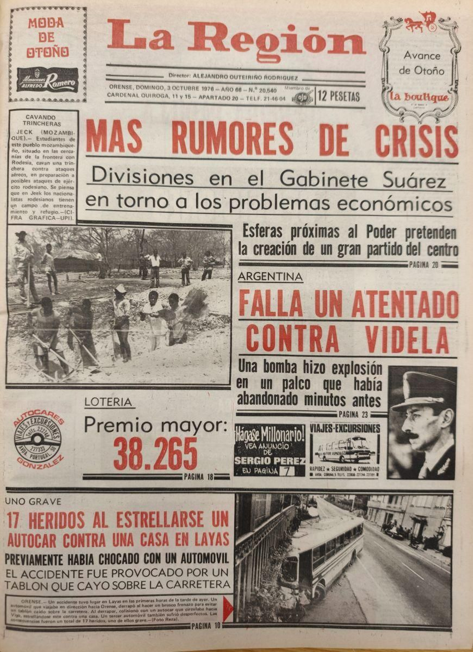 La primera 3 de octubre 1976.