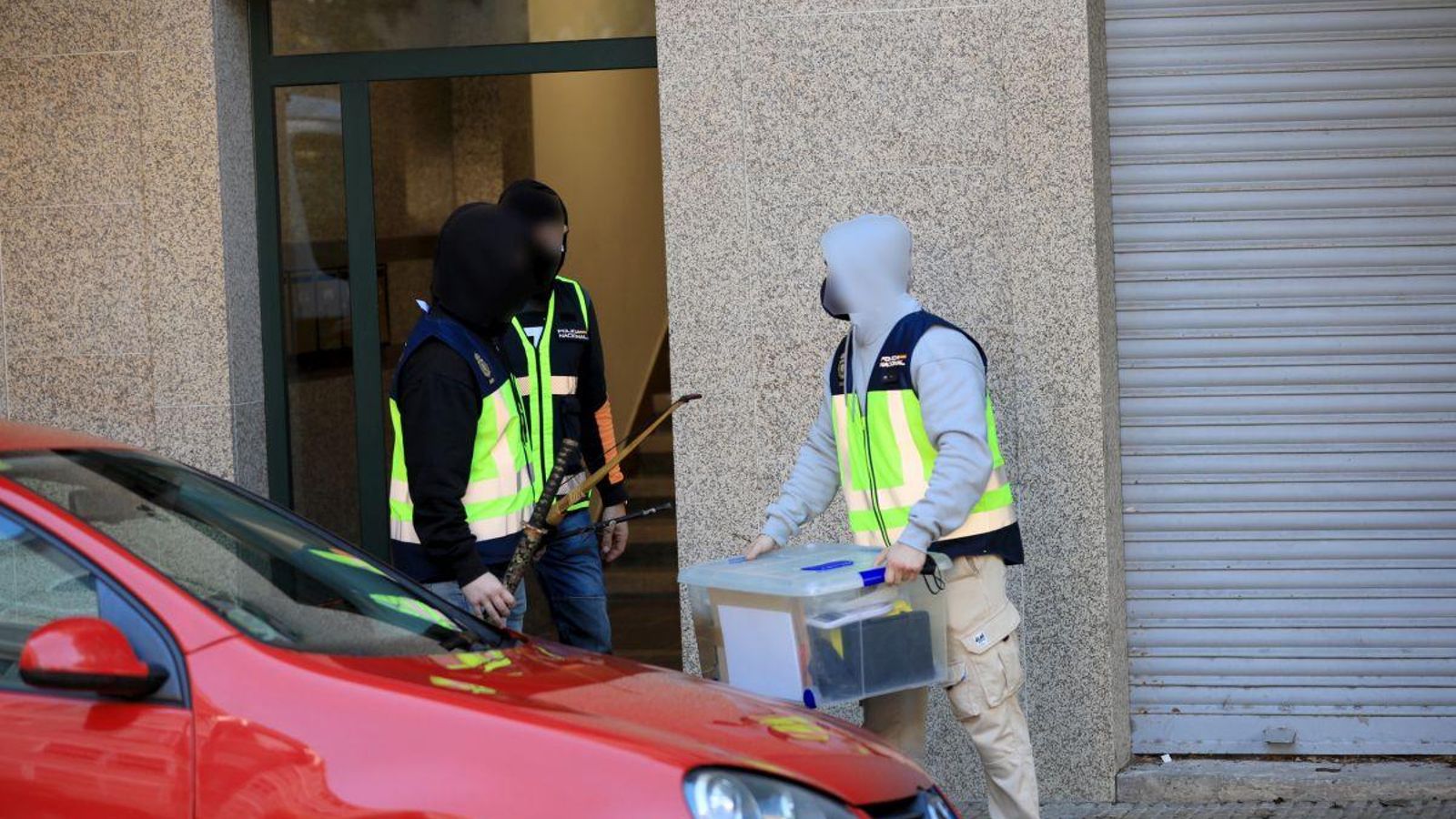 Armas intervenidas por la Policía Nacional en la redada.