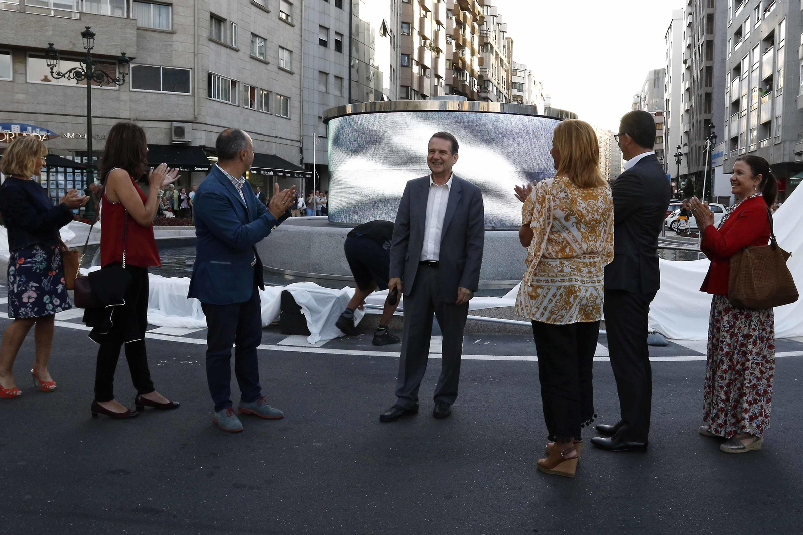 La inaguración de la nueva fuente en Rosalía de Castro // LANFOCO