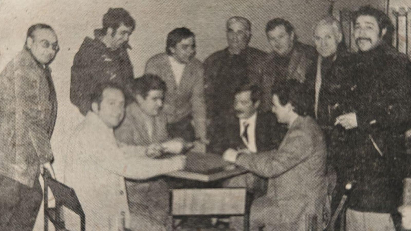 Miembros de la directiva de la sociedad Albor.