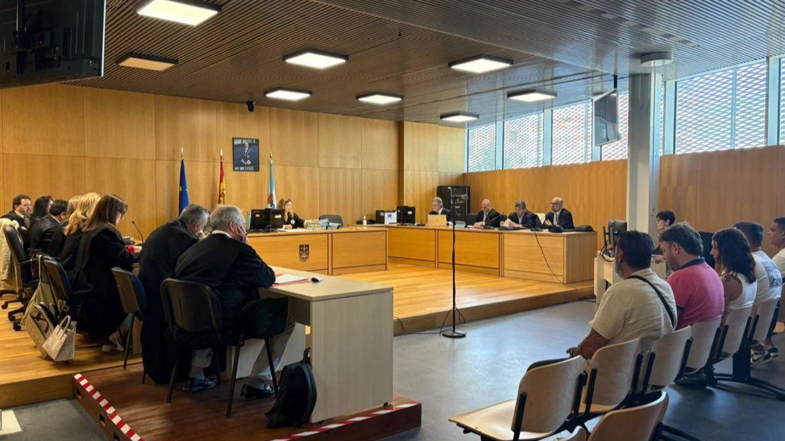 En la sala de vista, estuvieron cinco de los 11 acusados. Eran 13, pero uno ya falleció y otro fue expusado del país.
