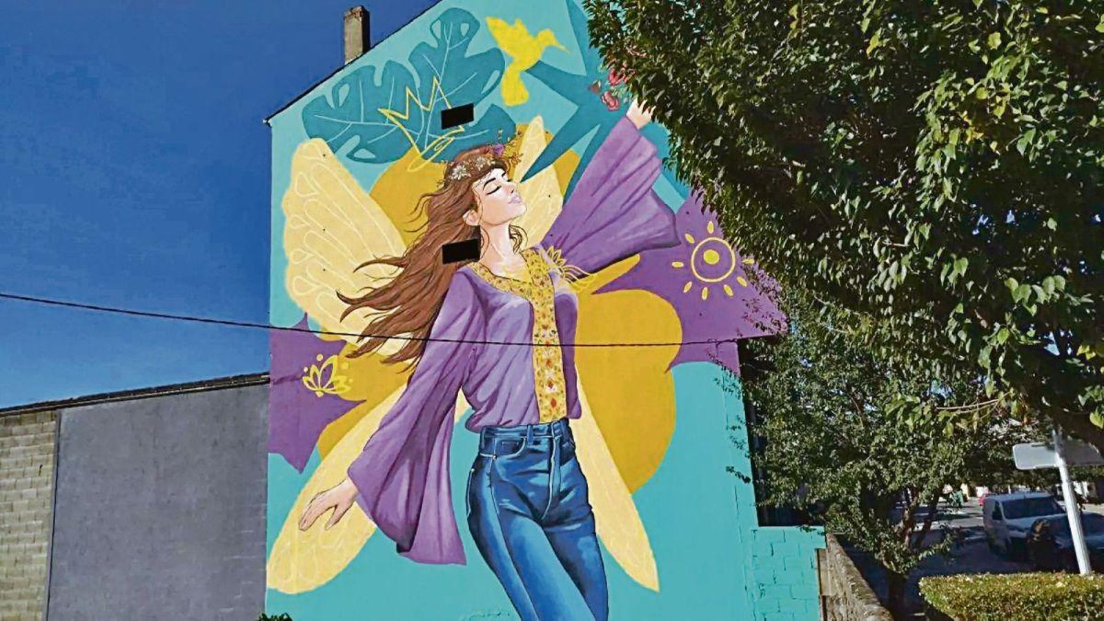 Mural situado en la calle Campo Grande de A Rúa.