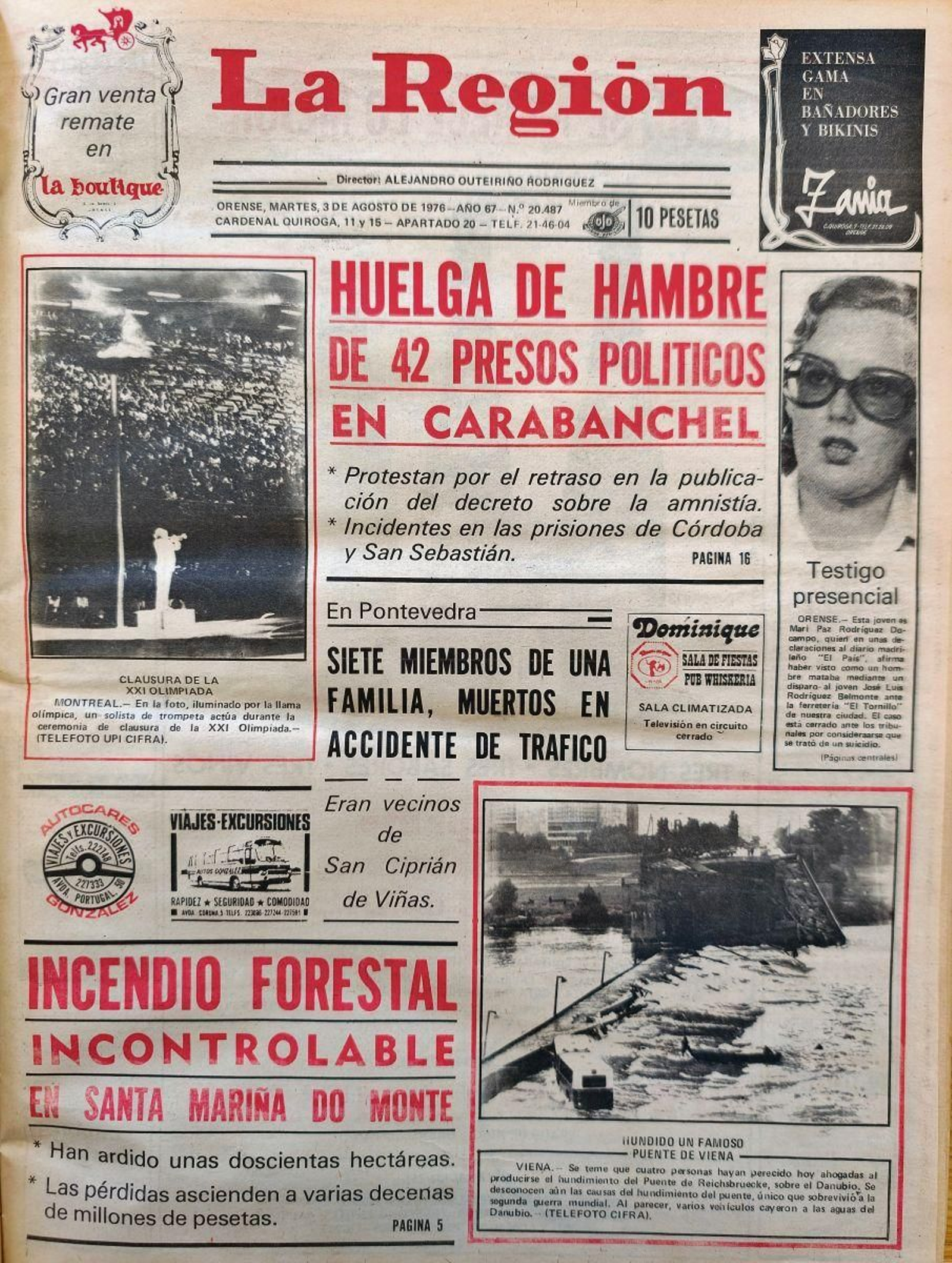 La primera 3 de agosto 1976.