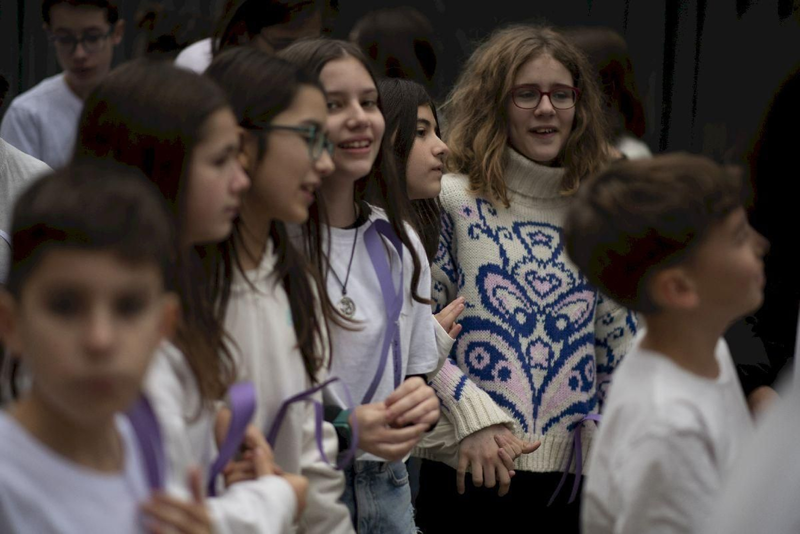 Acto organizado por el alumnado del IES 12 de Outubro, CEIP Prácticas e IES Blanco Amor.
Foto: Xesús Fariñas