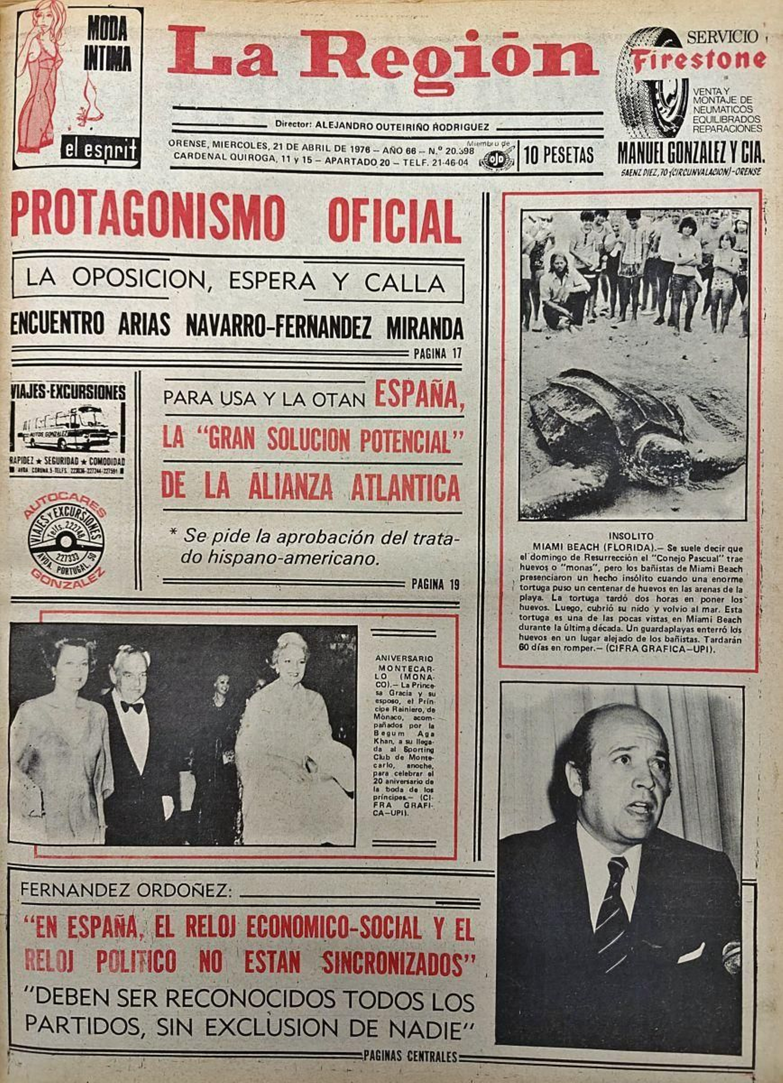 Primera página de 1976.