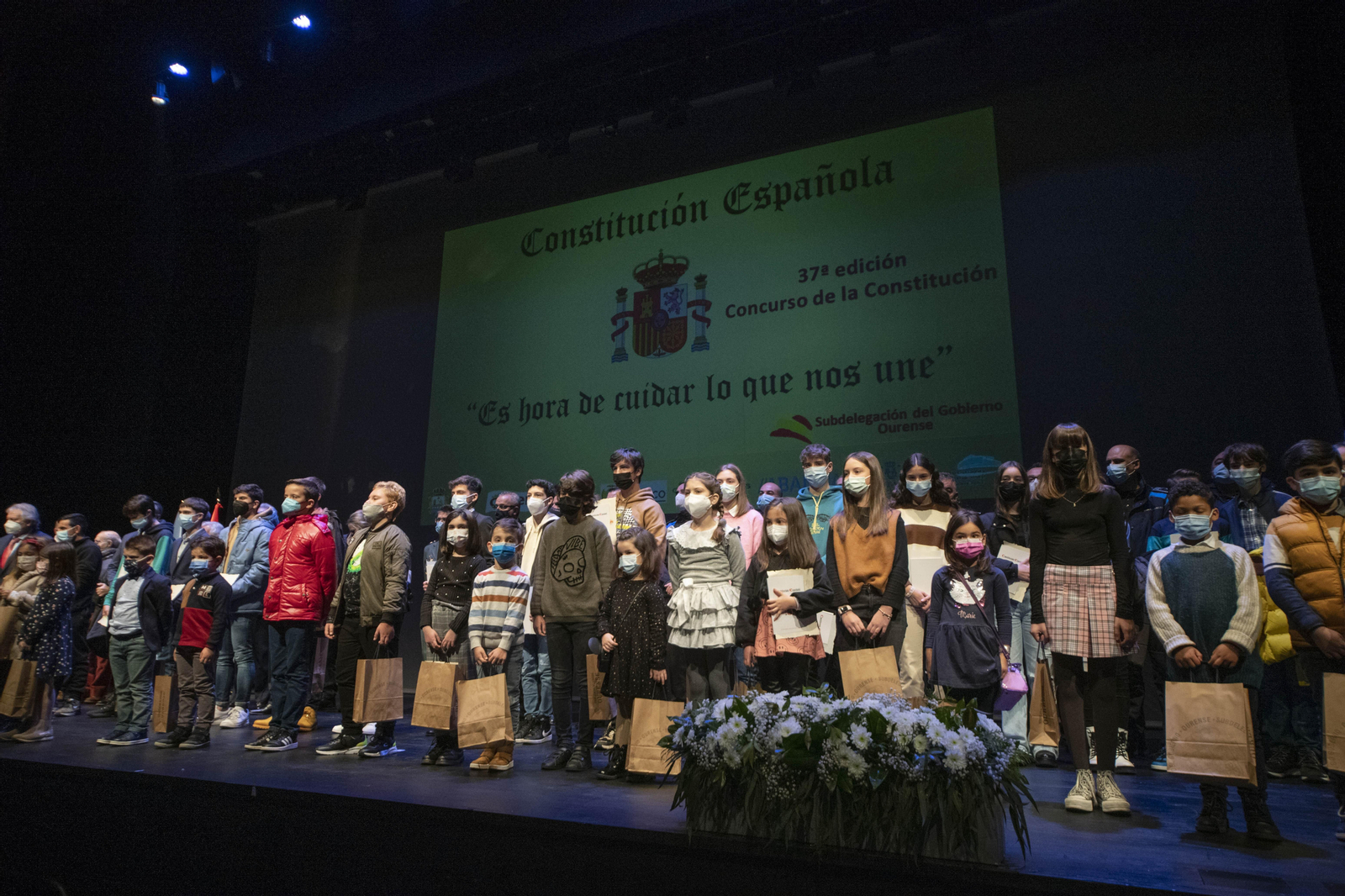 Acto institucional por el aniversario de la Constitución en el auditorio de Ourense.
Foto: Xesús Fariñas
