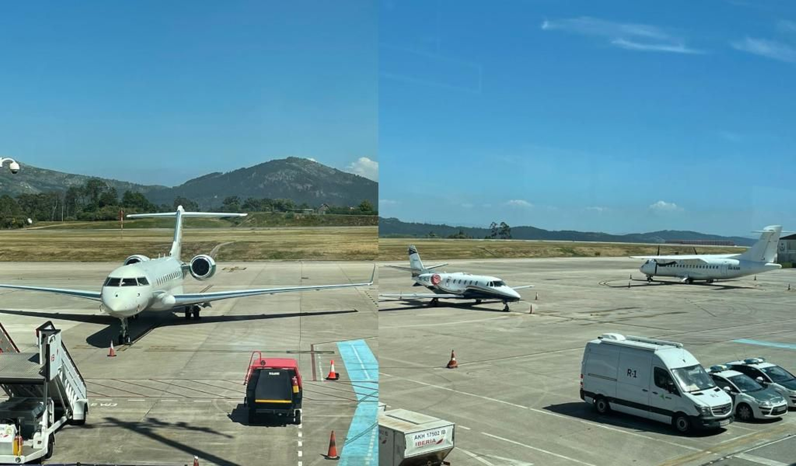 Este viernes, aviones comerciales y jets privados coincidieron en Peinador. | ATLÁNTICO