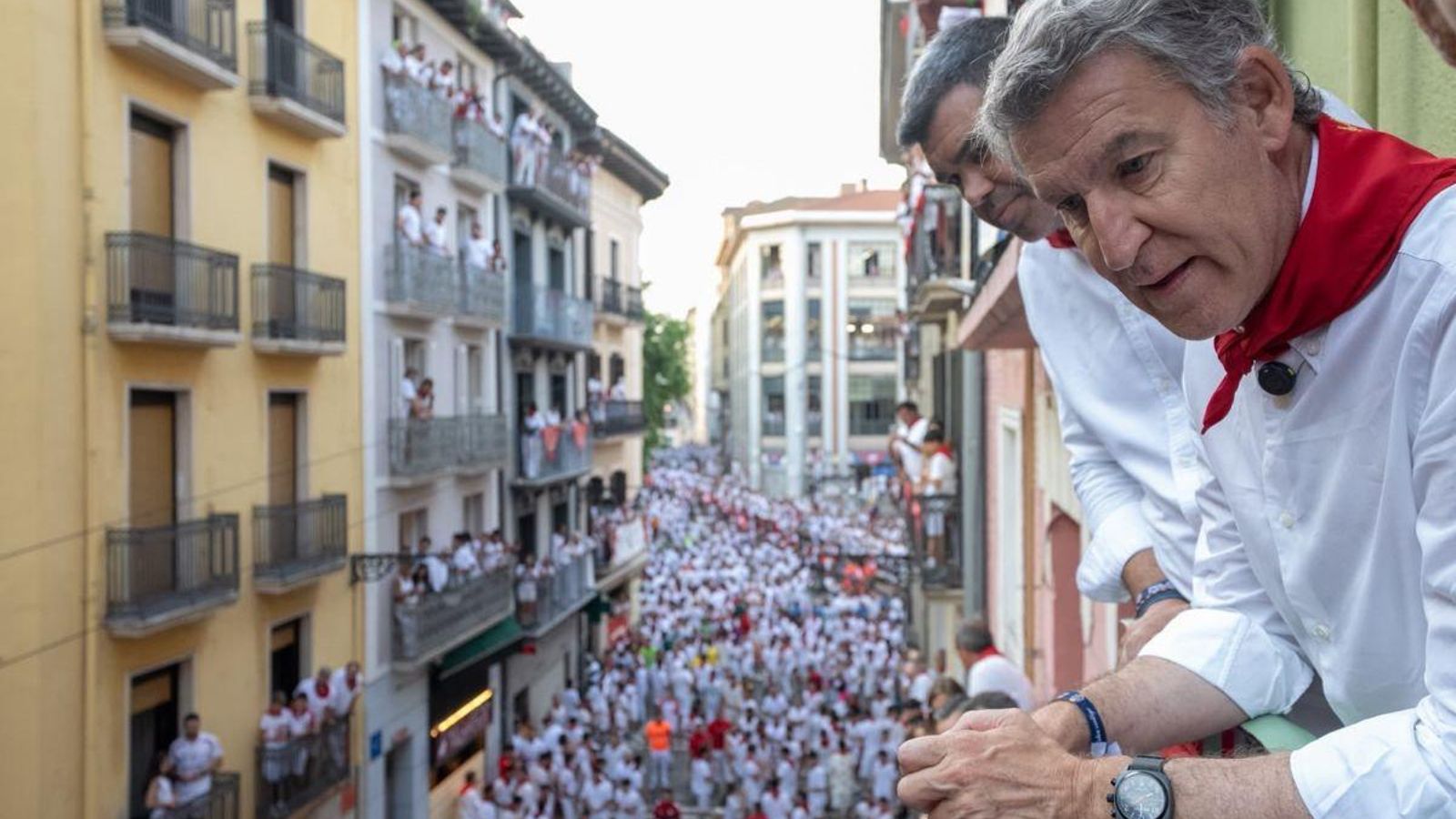 Alberto Núñez Feijóo en San Fermín.