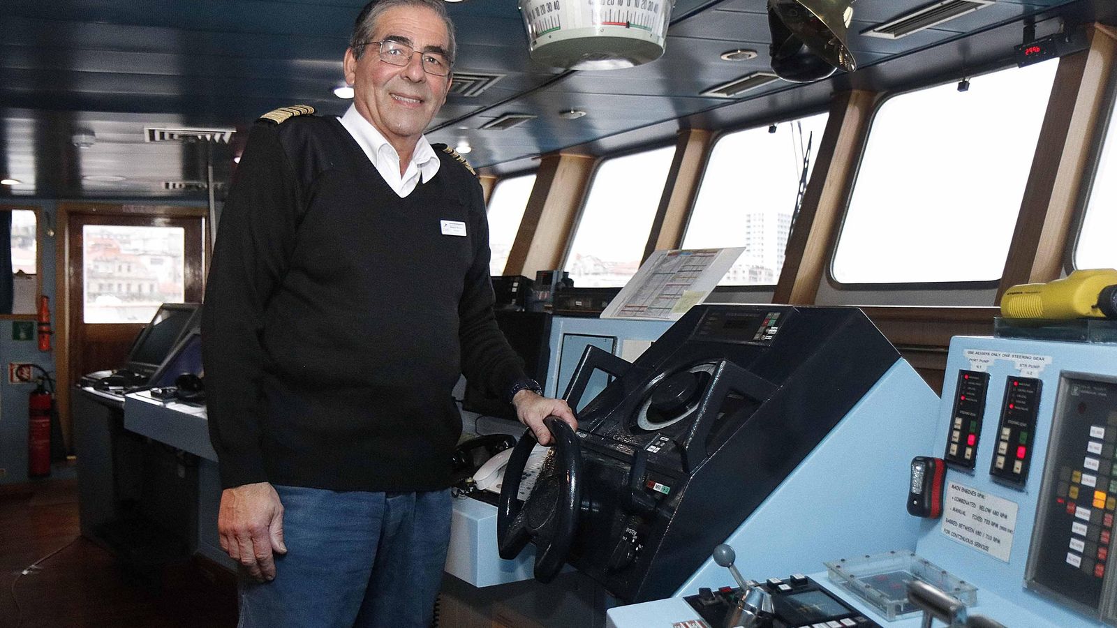 El capitán Antonio Morais, ayer en el 