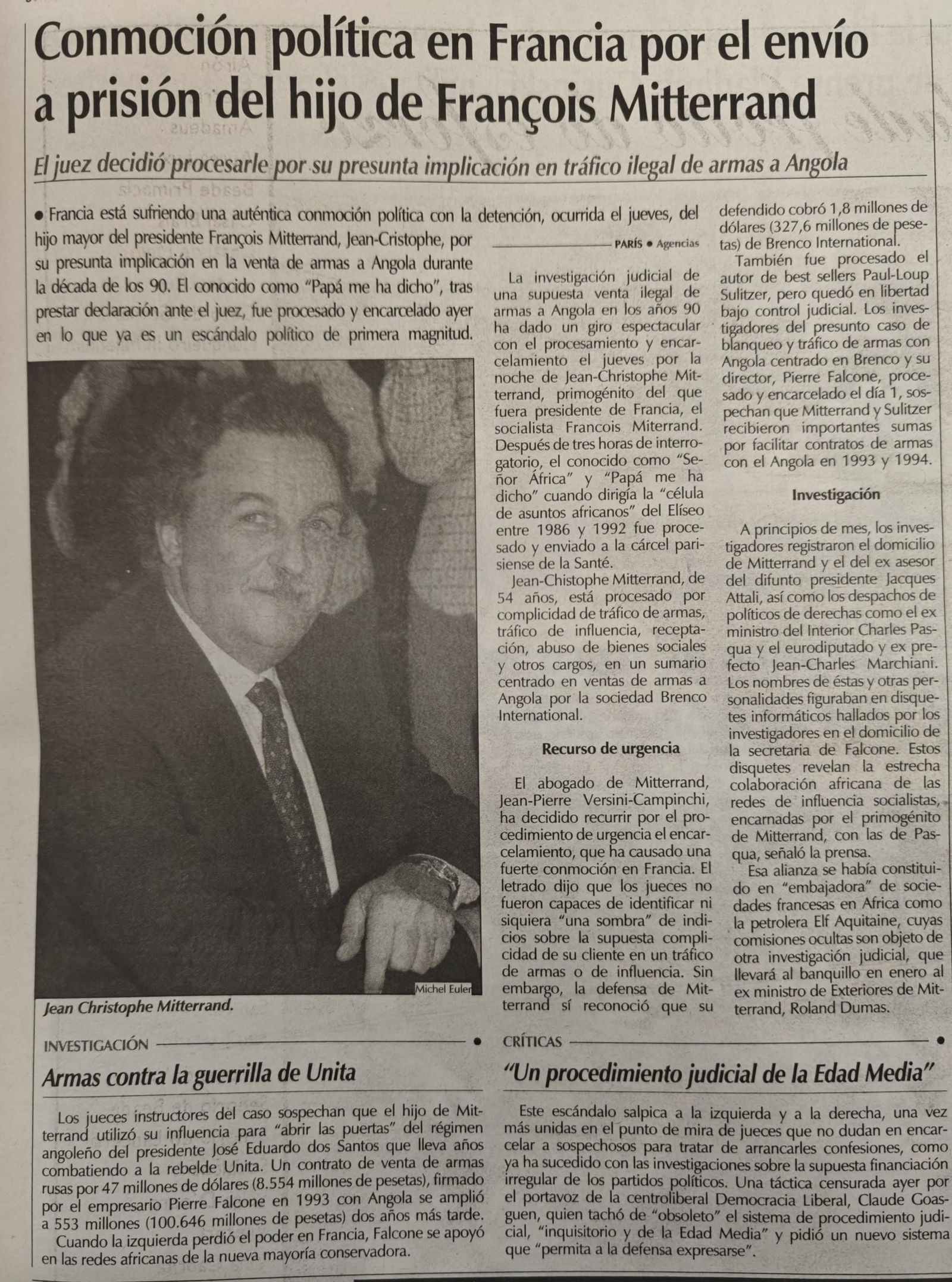 Los titulares de La Región del 24 de diciembre del 2000