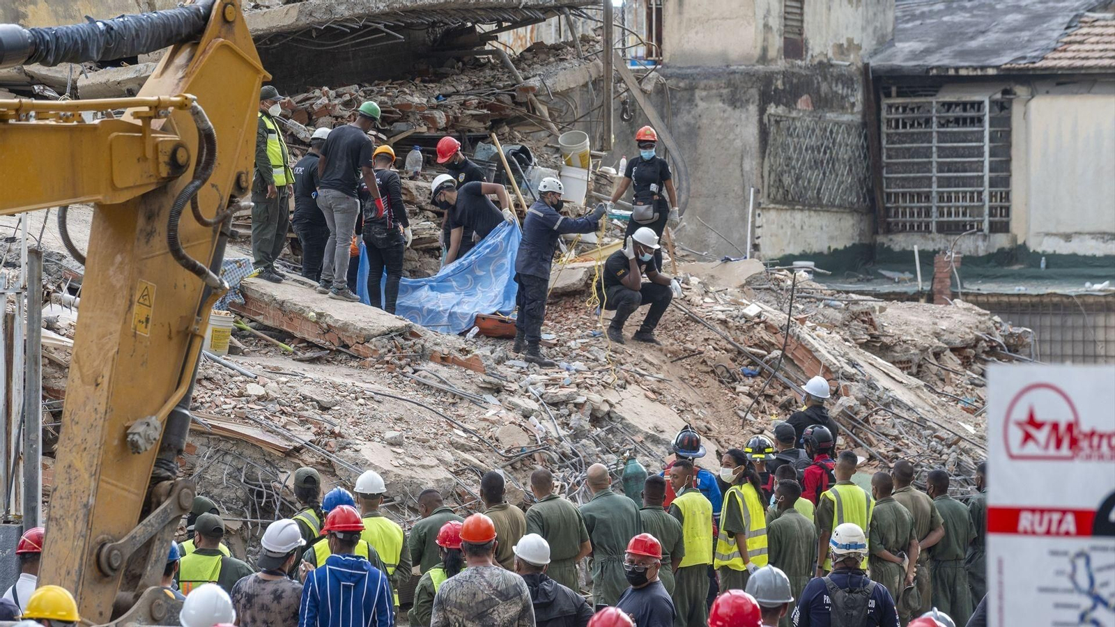 Labores de rescate en Caracas tras los terremotos en Venezuela.