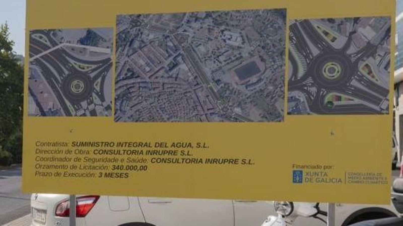 Pnael informativo de la obra