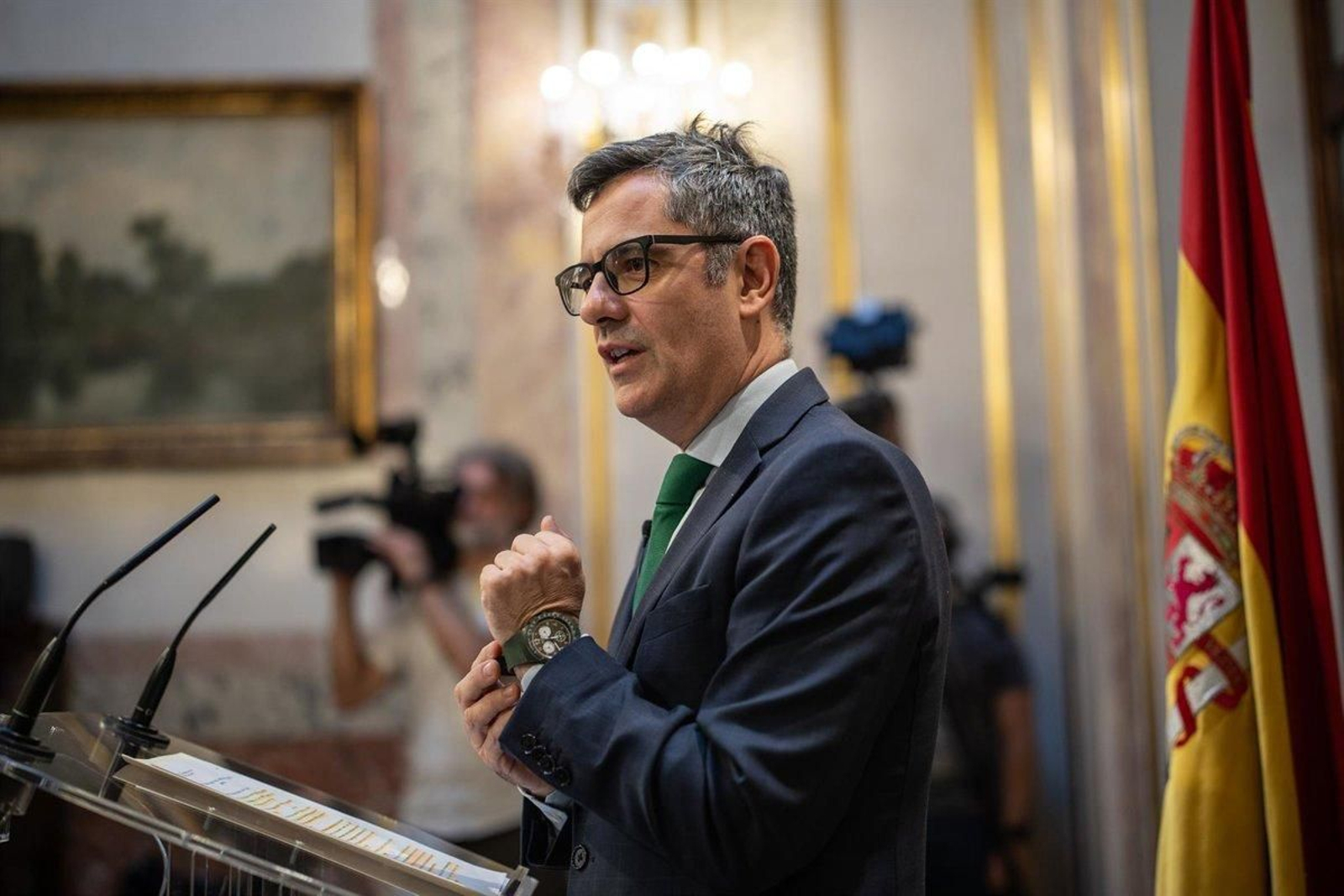 El ministro de la Presidencia, Relaciones con las Cortes y Justicia, Félix Bolaños.