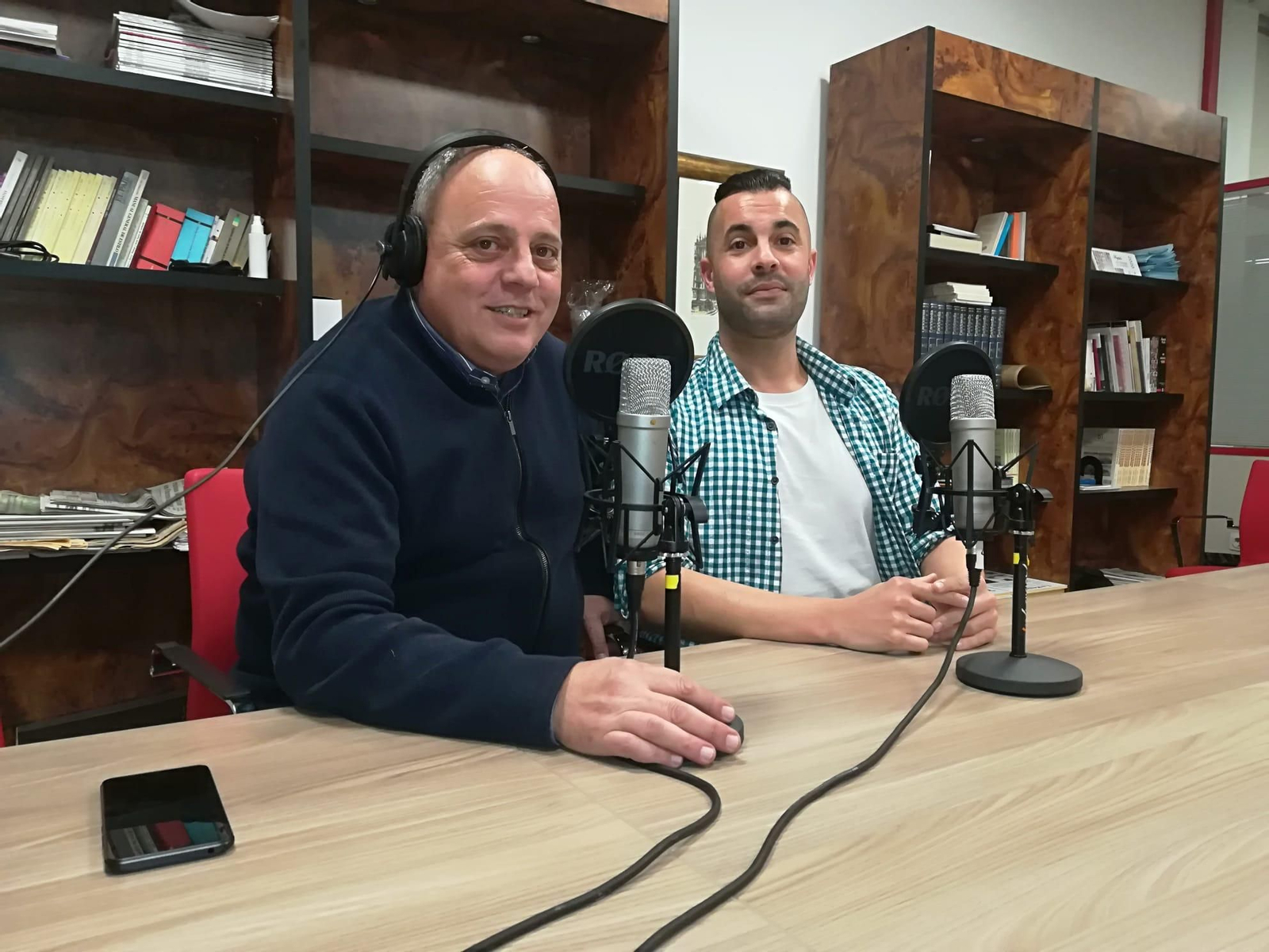 Pepe Garrote y su colaborador Jesús Garrido.