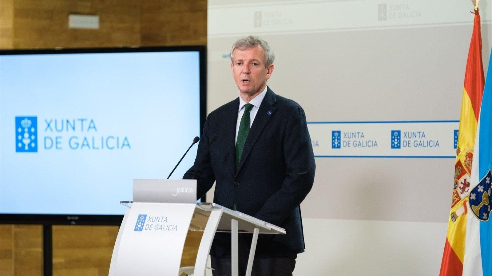 El presidente de la Xunta, Alfonso Rueda en el último Consello de la Xunta de Galicia.
