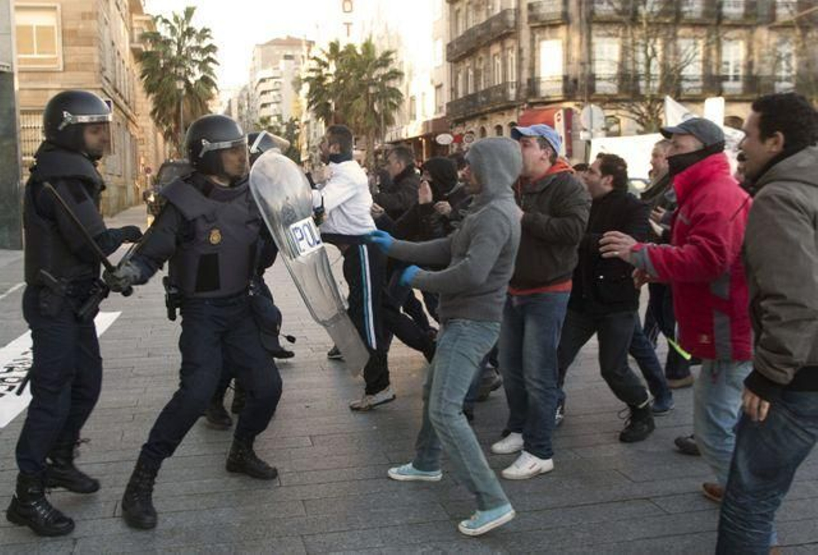 Las protestas de la flota de cerco Berbés // JV Landín