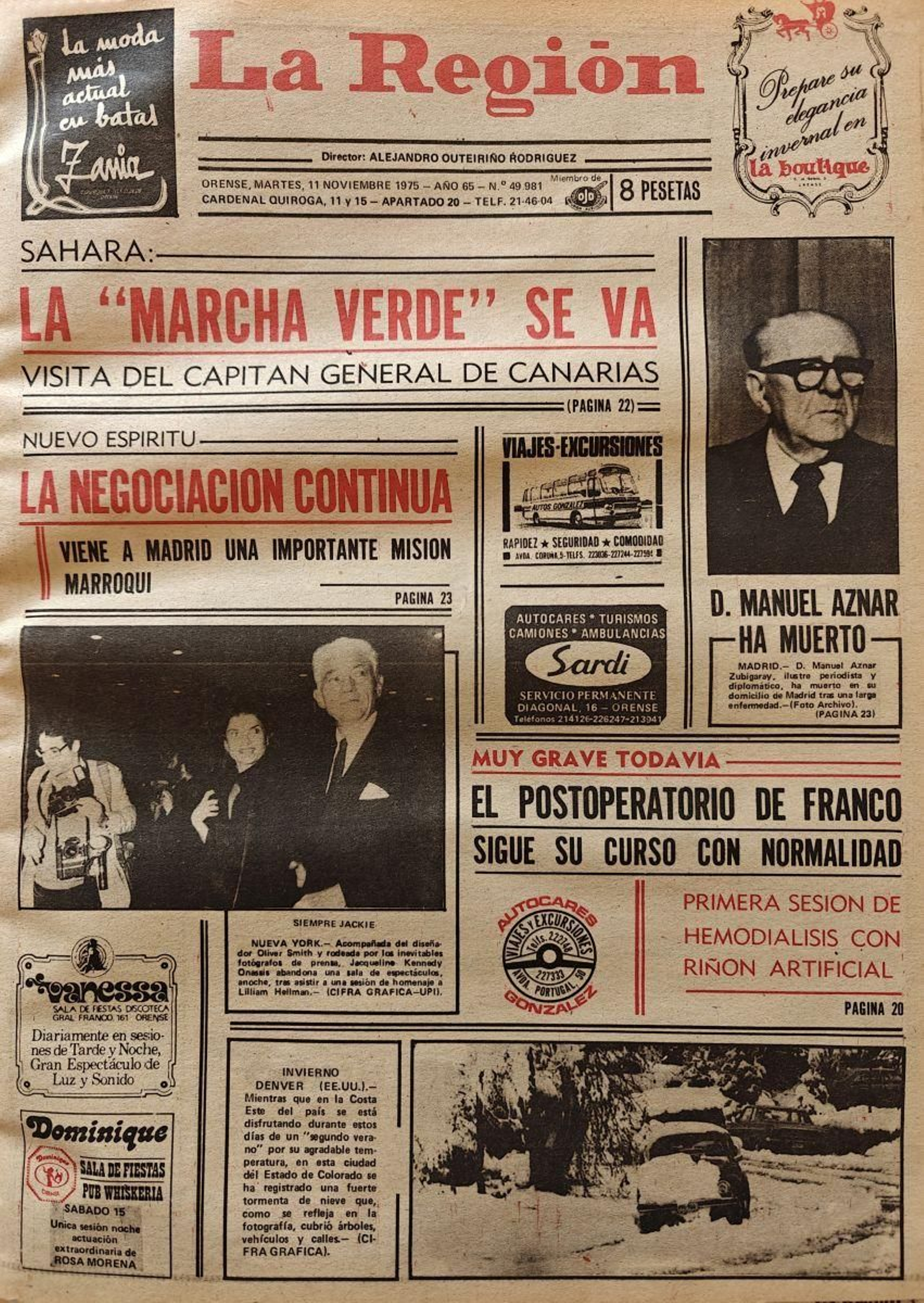 Primera página de 1975.