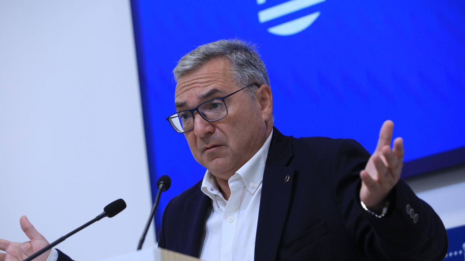 El presidente provincial, Luis Menor, durante su intervención.
