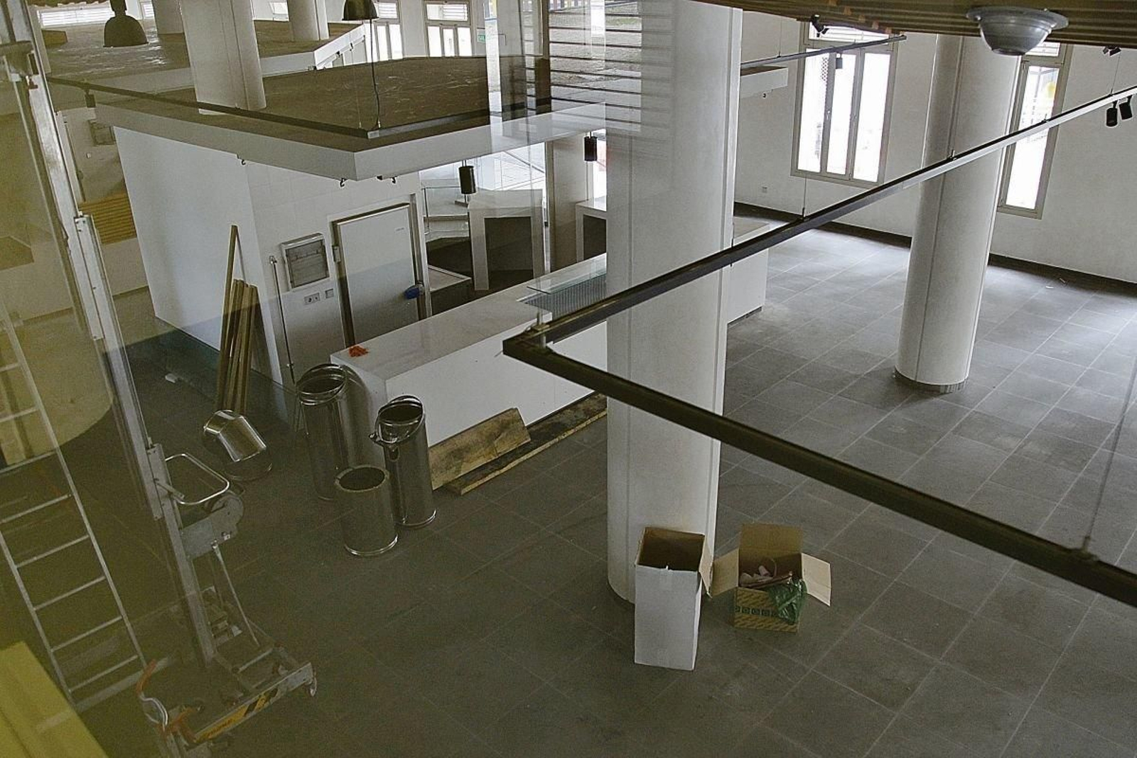 Estado en el que se encuentra actualmente las obras del mercado de A Ponte.