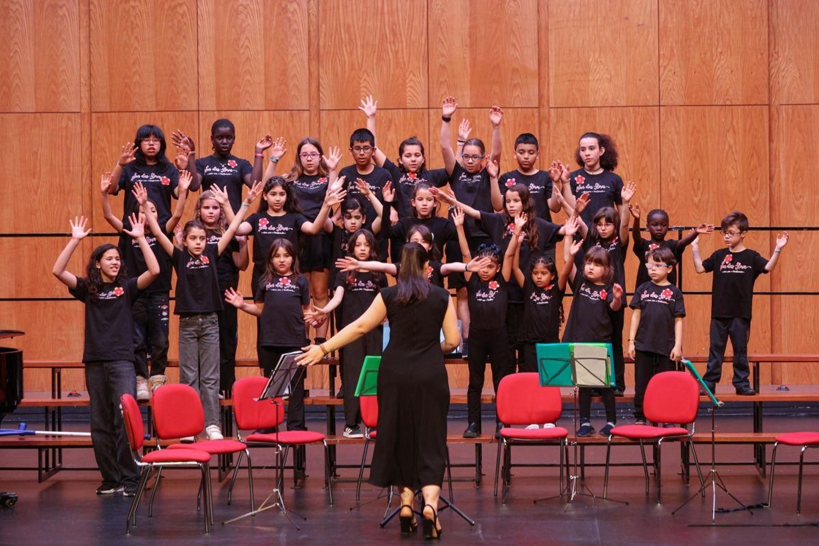 Un momento del concurso de coros celebrado ayer en el Teatro Afundación.