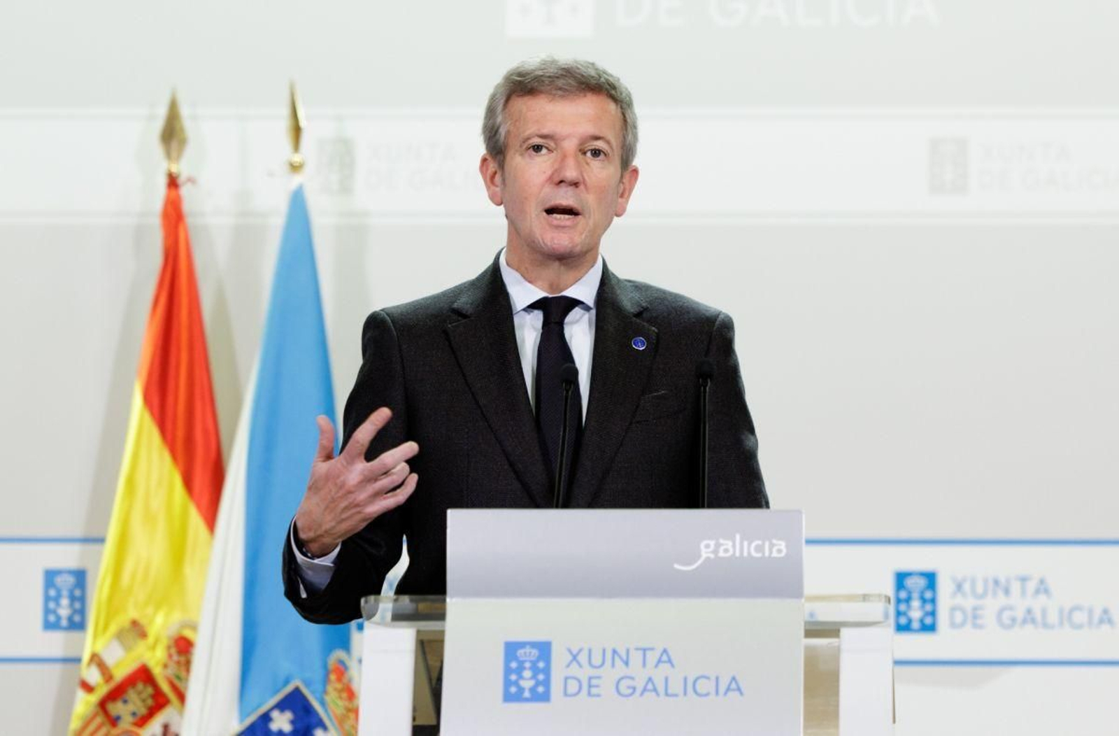 Alfonso Rueda tras o Consello da Xunta.