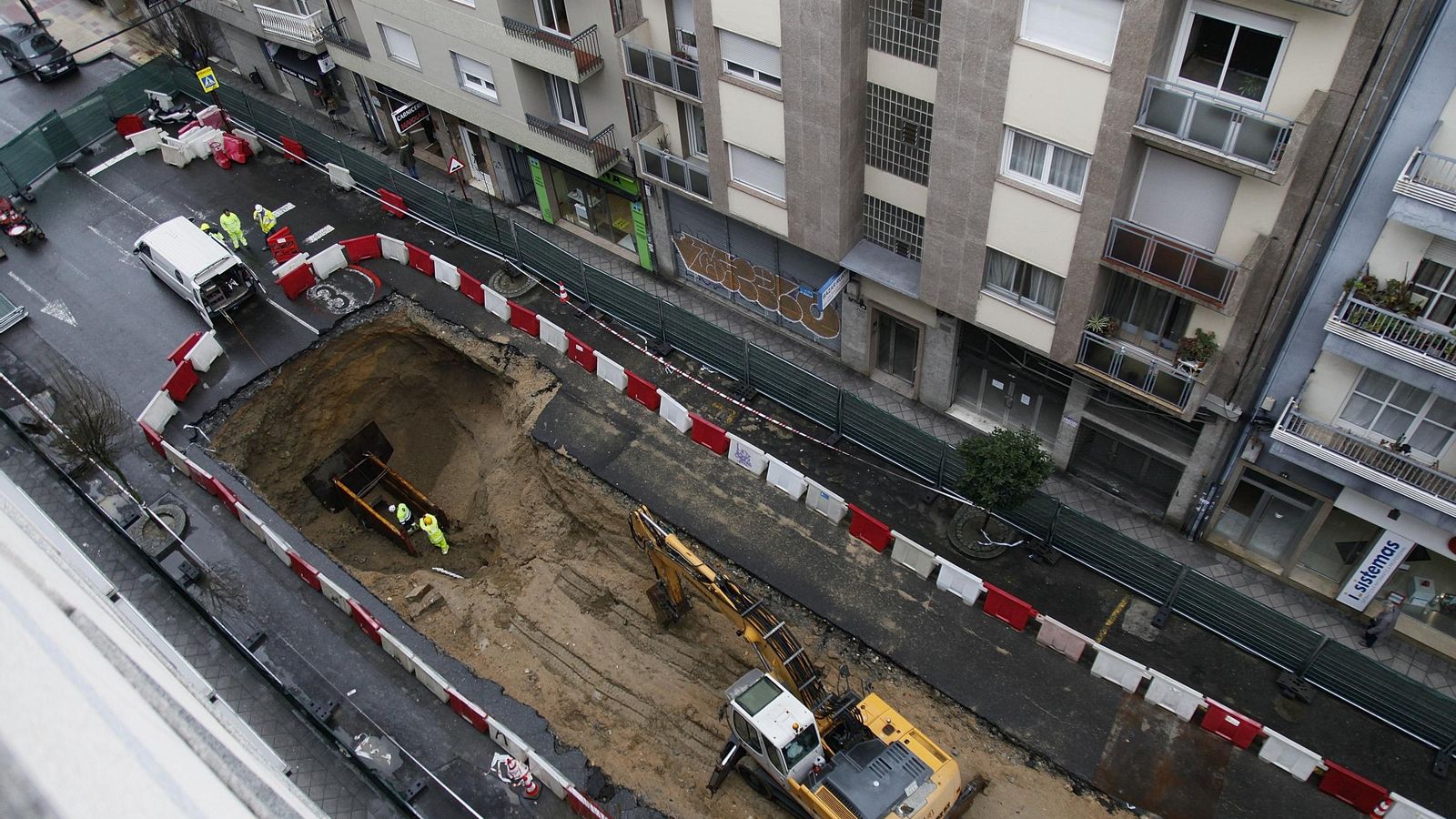 Situación de los trabajos en la calle Pena Trevinca
