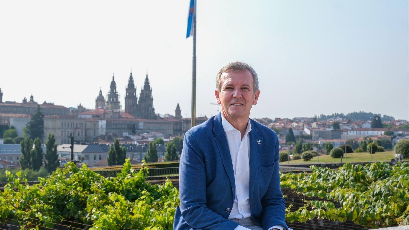 El presidente de la Xunta de Galicia, Alfonso Rueda, posa para Europa Press, a 28 de julio de 2026, en Santiago de Compostela, A Coruña