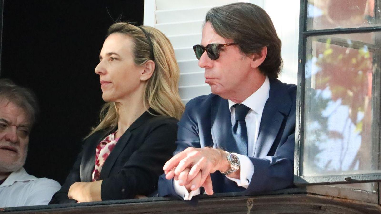 José María Aznar y Cayetana Álvarez de Toledo en Sevilla.