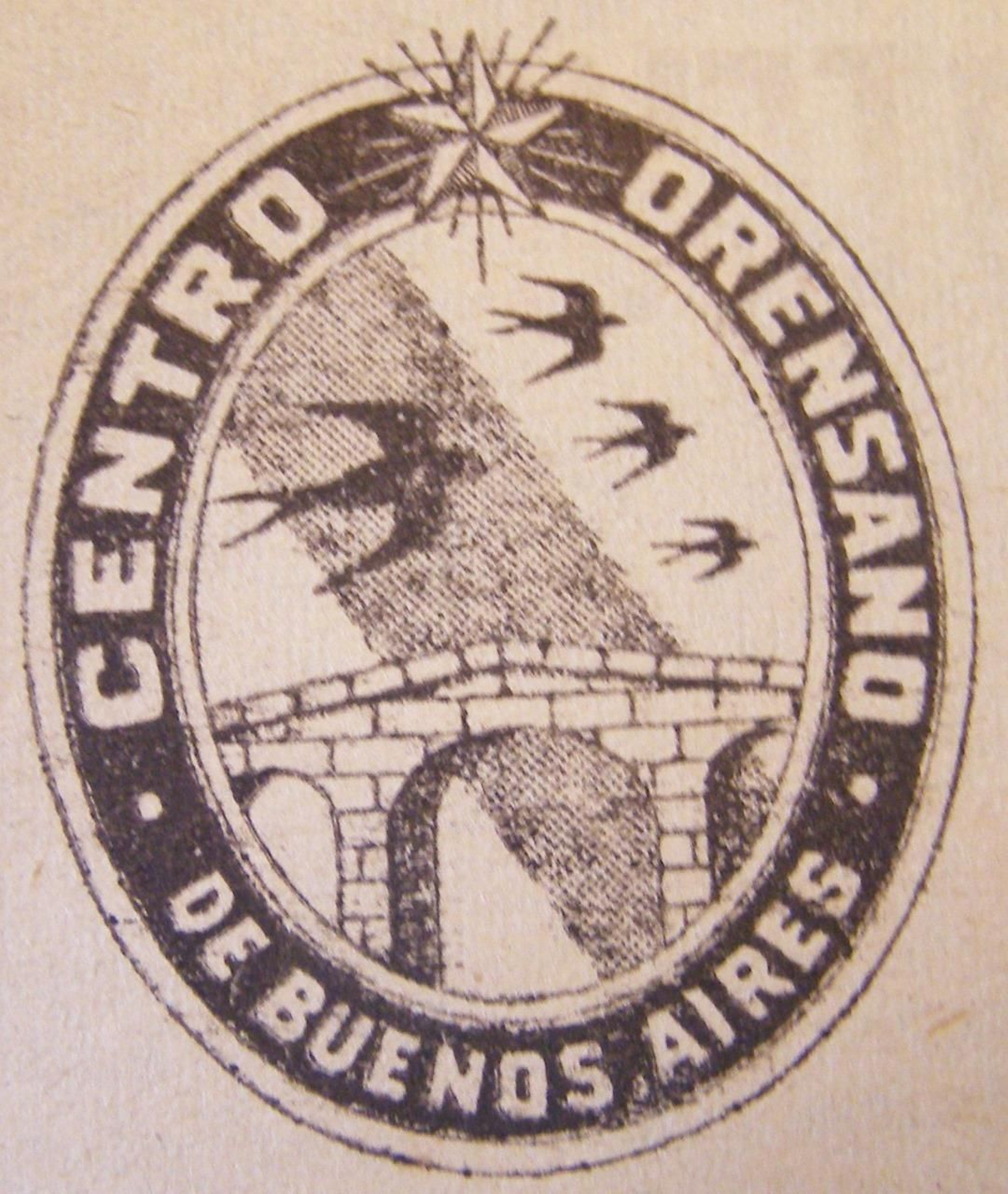 Logotipo del Centro Orensano de Buenos Aires, en cuya fundación participó Alonso Pérez