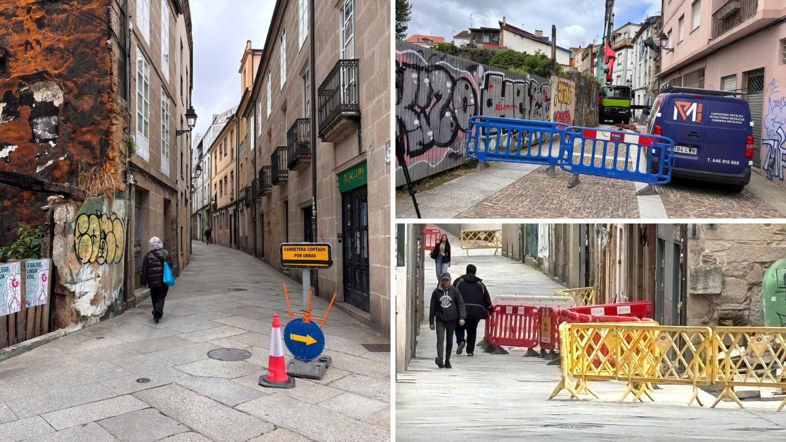 Las calles del entorno de la calle Liberdade, en obras