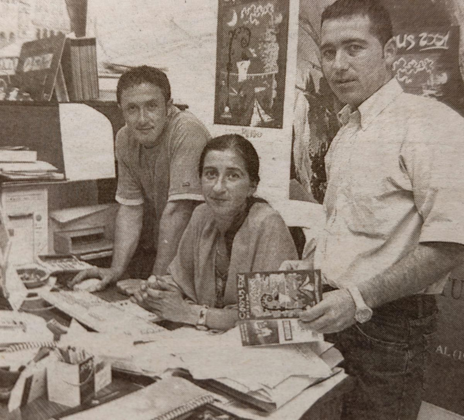 Manuel Freire, Sara Outeiriño y Alberto Fernández.