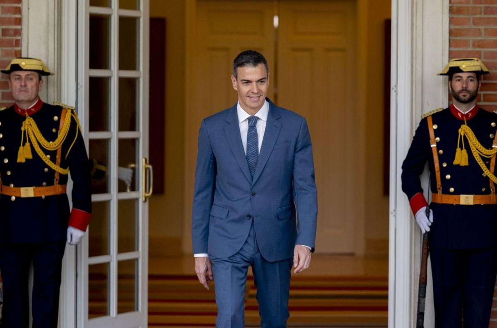 El presidente del Gobierno, Pedro Sánchez, en el Palacio de La Moncloa.