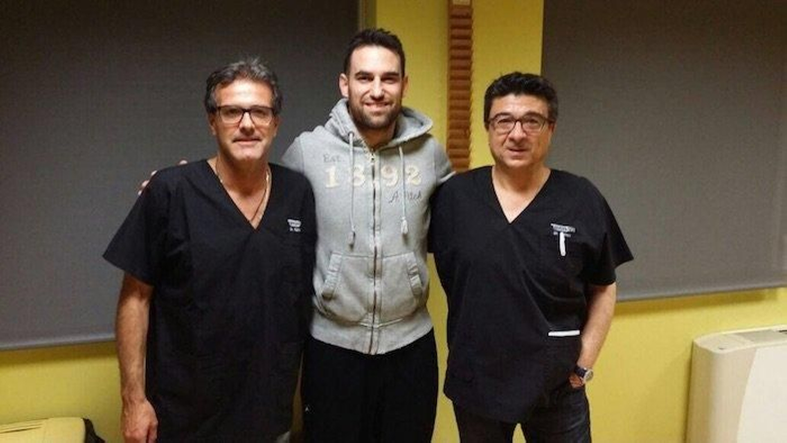 Ramos (i) y Blanco (d) junto al base del Khimki Marko Popovich.