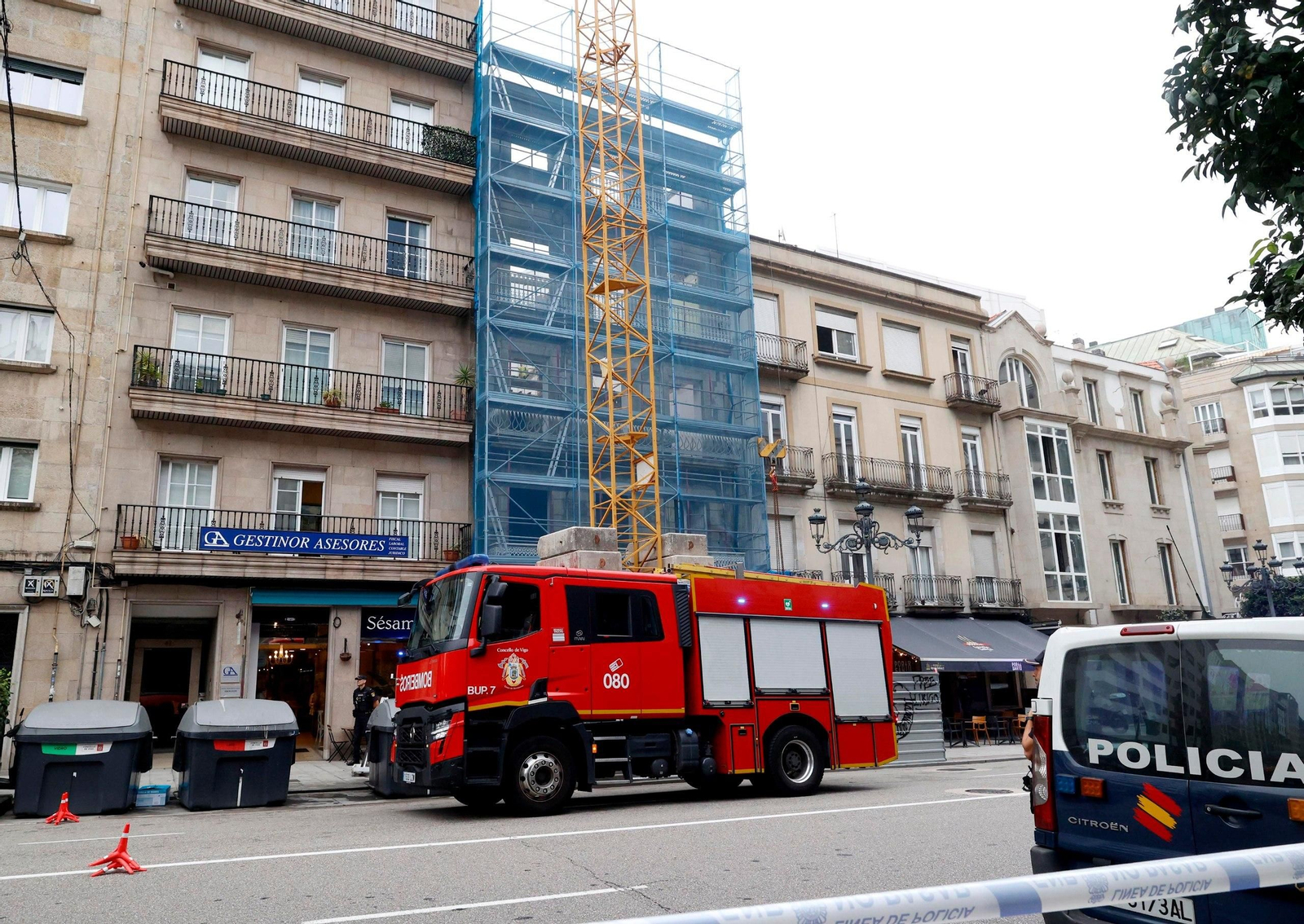 Galería | Las imágenes del derrumbe en una obra de García Barbón