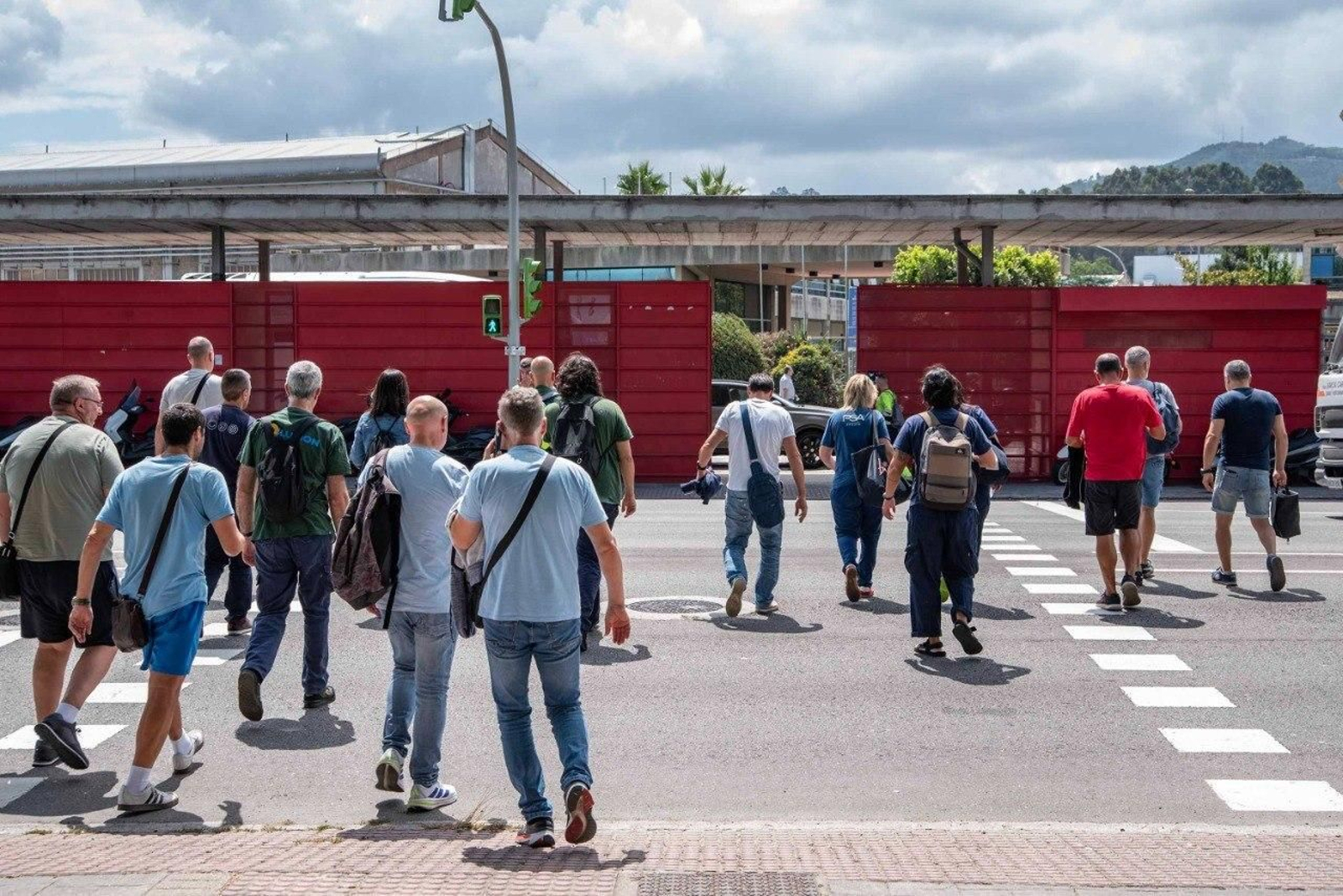 Trabajadores de la fábrica de Stellantis Vigo.