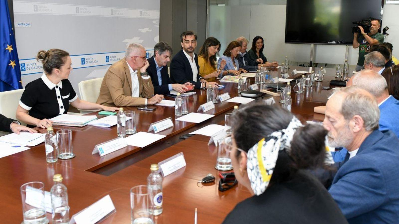 La reunión celebrada en la Xunta, presidida por Diego Calvo.