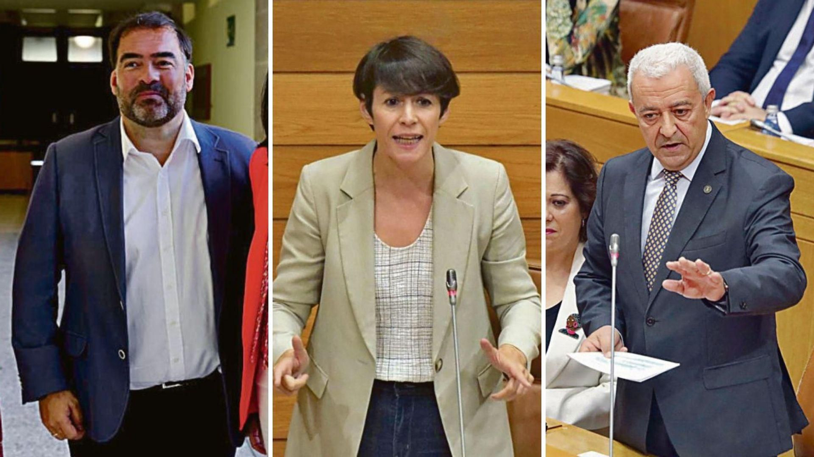 Alberto Pazos, Ana Pontón y Luis Álvarez.