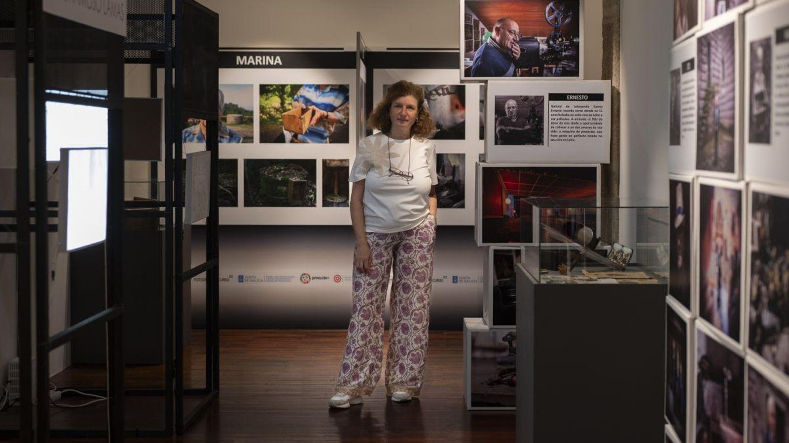 Pilar Núñez, nunha das salas.