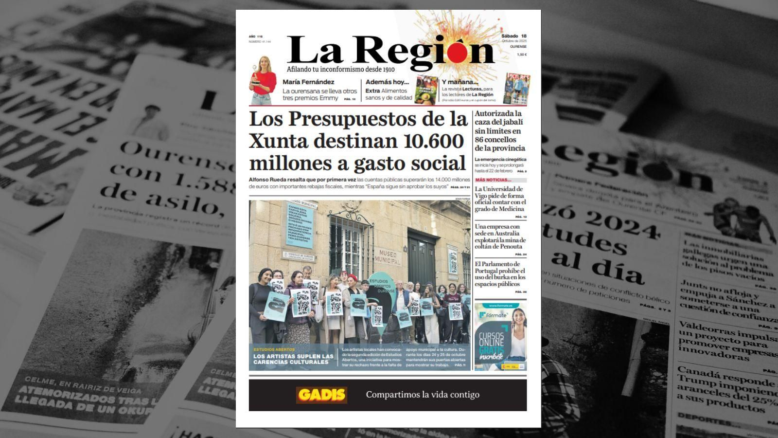 Los titulares de este sábado de La Región