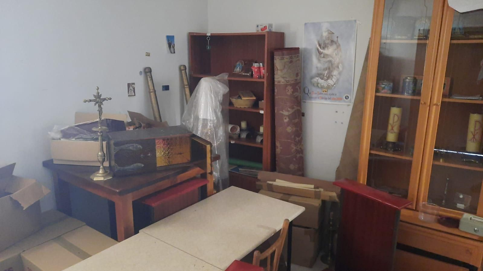 La sacristía de Os Remedios en diciembre.