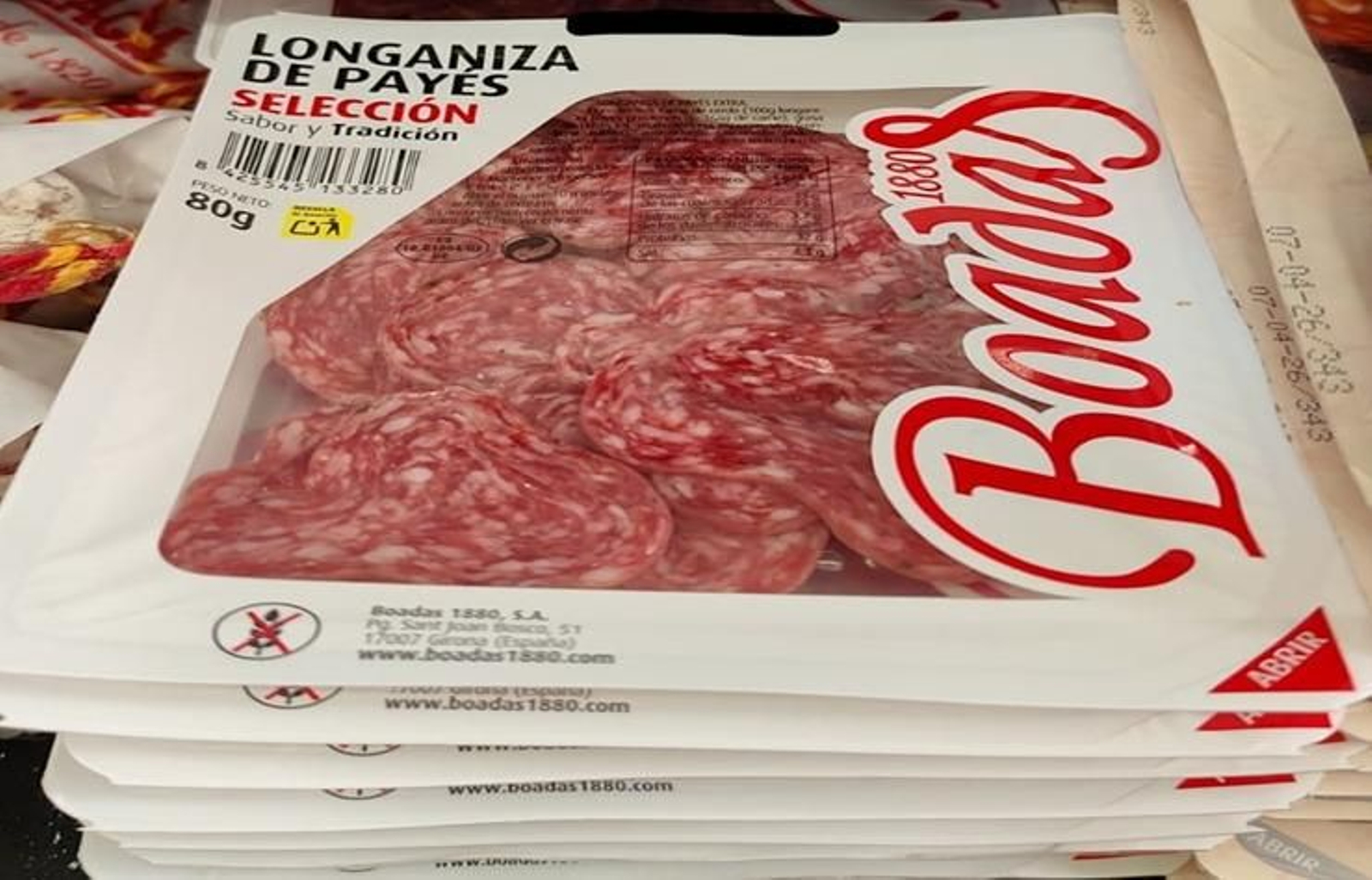 Longaniza afectada por la alerta alimentaria.