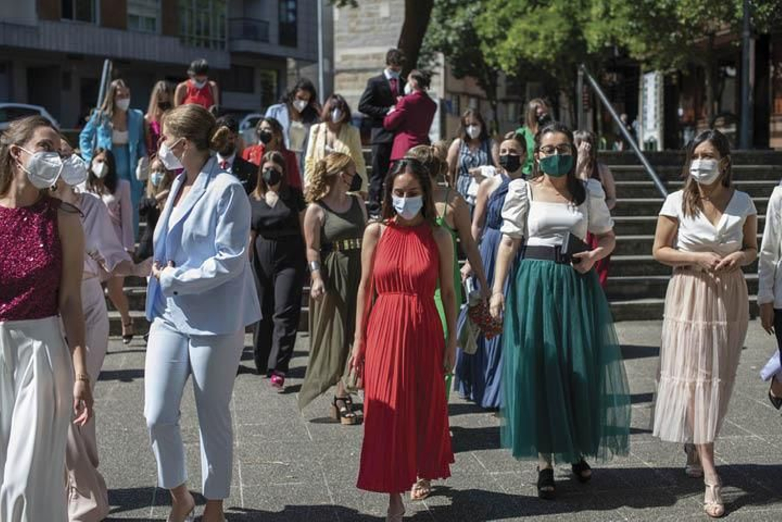 Graduados de Enfermería, el pasado 8 de junio (XESÚS FARIÑAS).