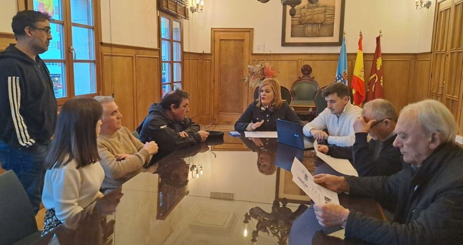 Digna Rivas en la reunión en que informó de los avances del proyecto.